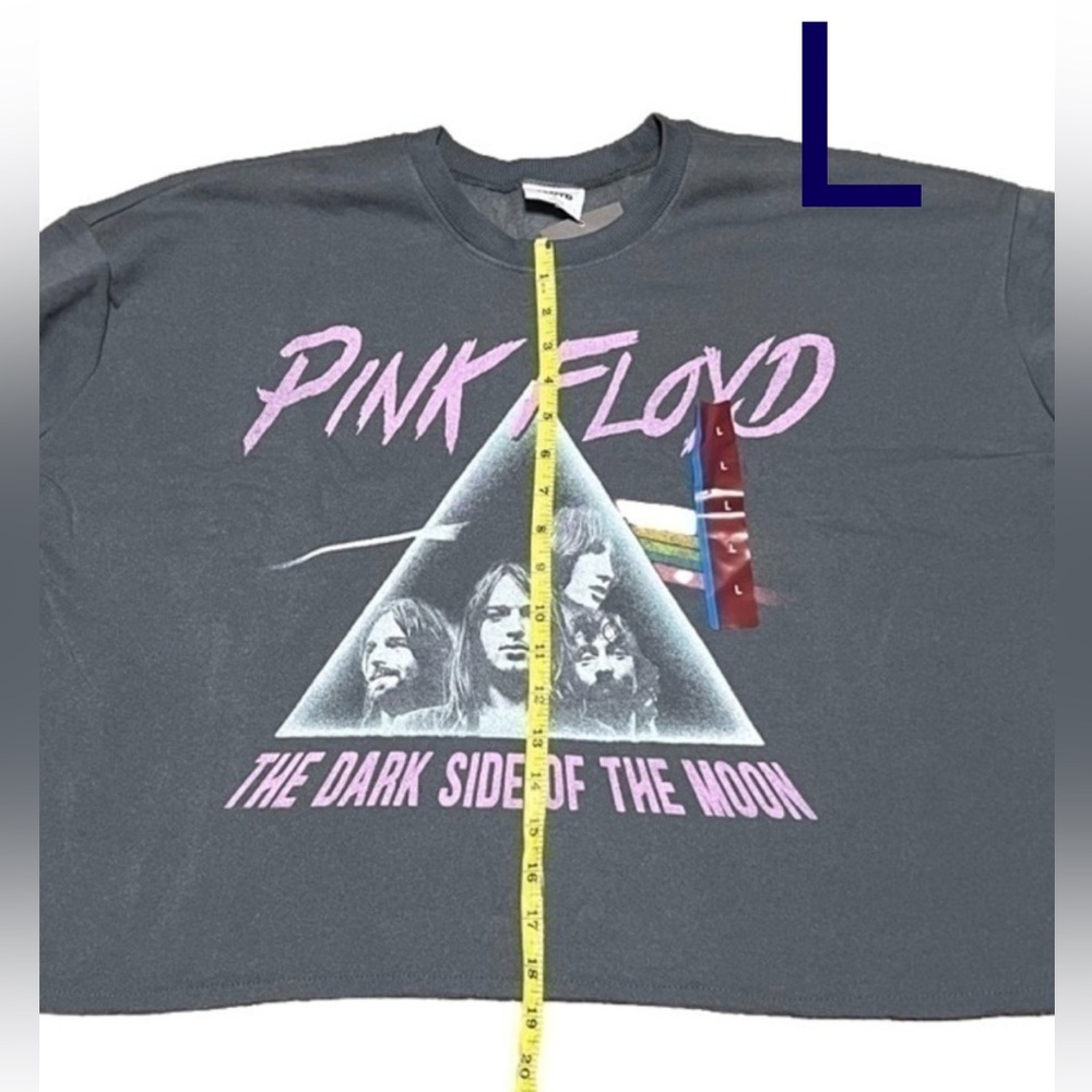 Pink Floyd Dark Side Of The Moon Grayson Threads Women Crop Pullover Sz L or XL - Picture 12 of 14